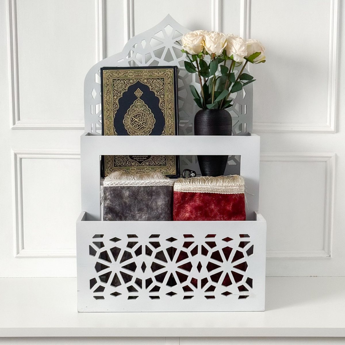 Creative Islamic Holy Quran And Prayer Rug Shelf