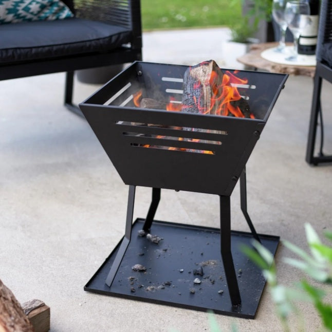 Lifted Square Outdoor Fire Pit
