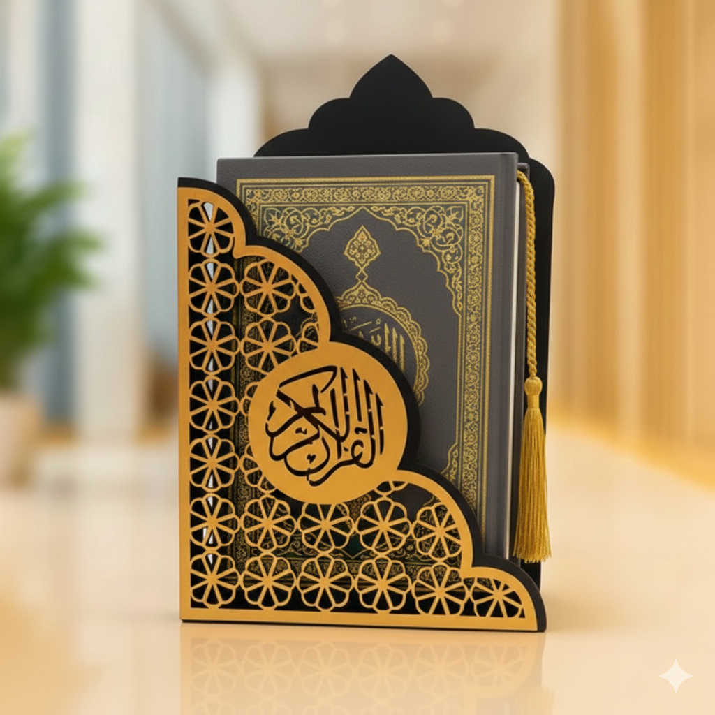 Quran Majeed Wall Decor Metal Shelf
