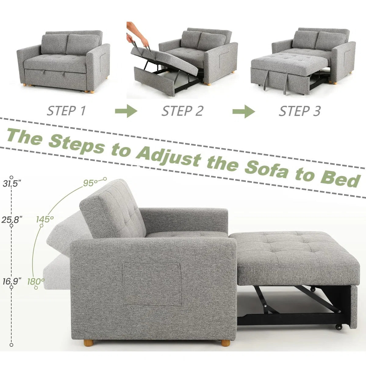 Makayla Reclining Sleeper Sofa