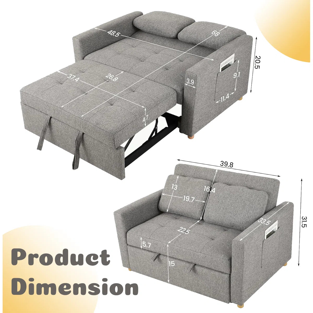 Makayla Reclining Sleeper Sofa