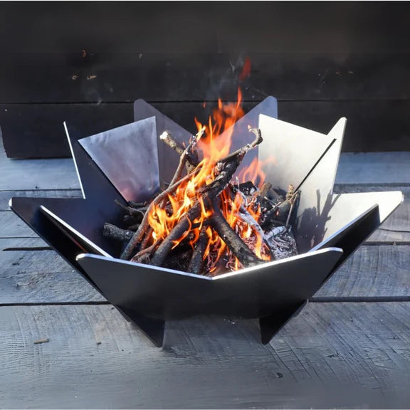 Abstract Geometric Firepit Fireplace