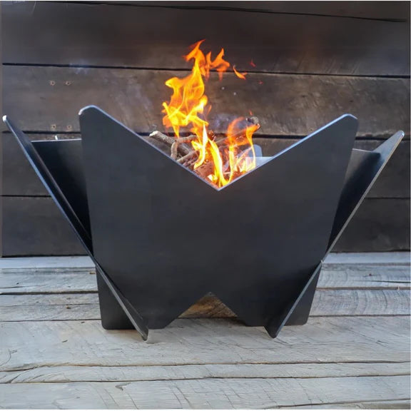 Abstract Geometric Firepit Fireplace