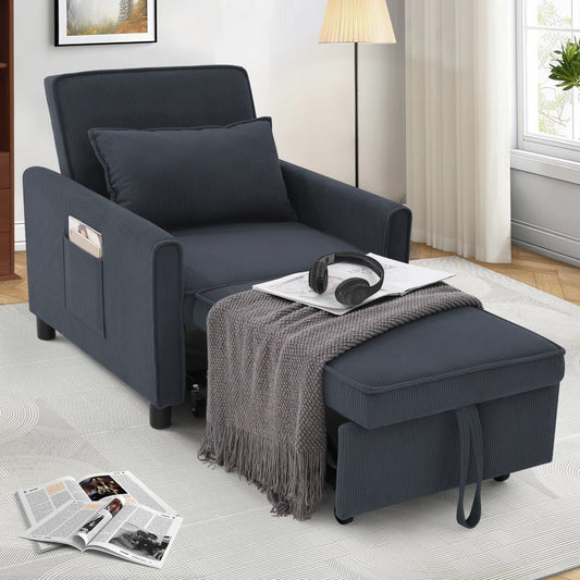 Robscott 30.3'' Corduroy Reclining Sleeper Sofa