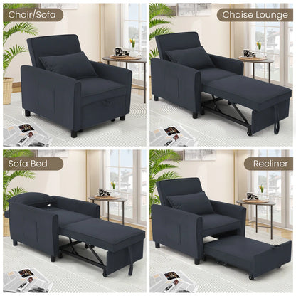 Robscott 30.3'' Corduroy Reclining Sleeper Sofa