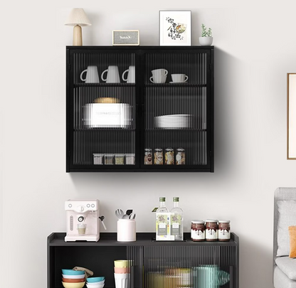 Metal Black Storage Wall Mounted Cabinet Organizer