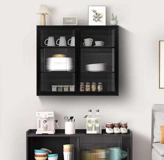 Metal Black Storage Wall Mounted Cabinet Organizer