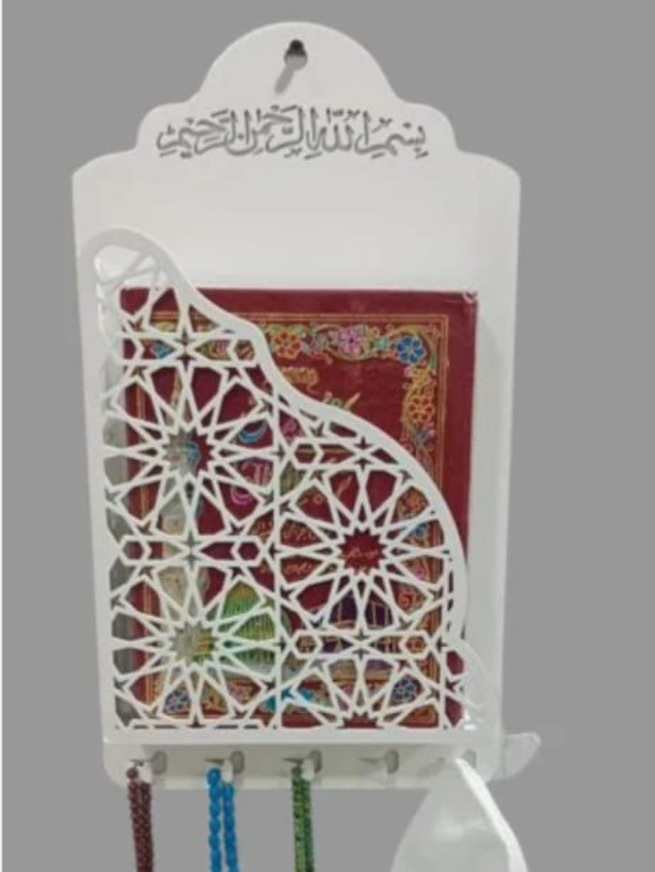White Special Quran and Tasbeeh Shelf