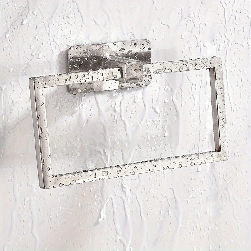 Stainless Steel Punch-Free Wall Mounted Rectangle Towel Holder