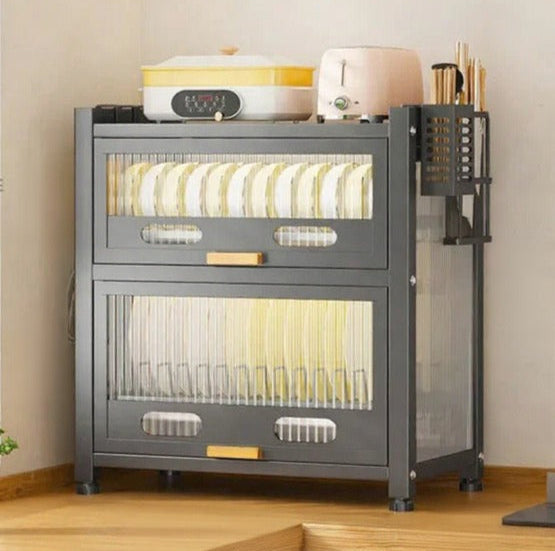 Unique Black Metal Kitchen Organizer