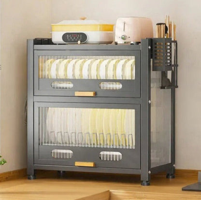 Unique Black Metal Kitchen Organizer