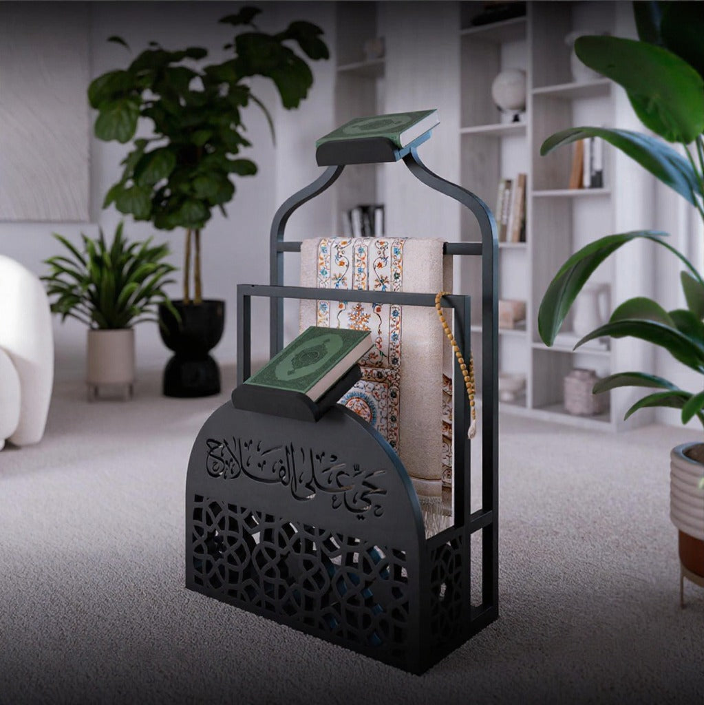 Prayer Mat Holder with Double Quran Shelfs