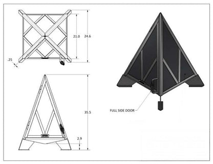 Modern Fire Burning Pyramid Outdoor Fire Pit