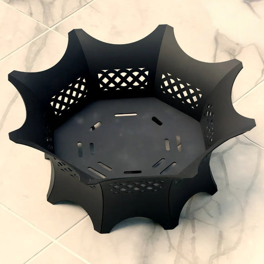 Decorative Stylish Lattice Pattern Octagonal Outdoor Firepit