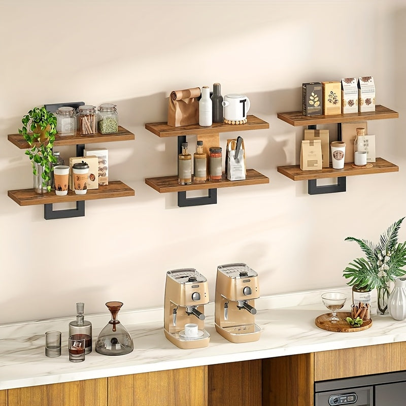Stainless Steel Wall Mounted  & MDF Shelf Organizer