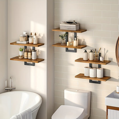 Stainless Steel Wall Mounted  & MDF Shelf Organizer
