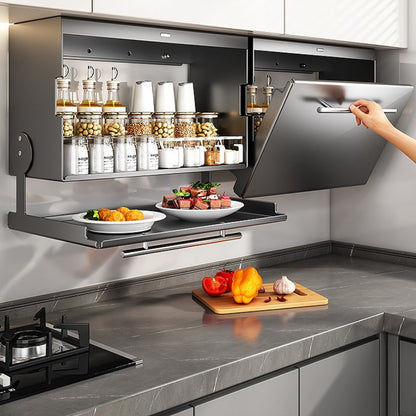 Metal Kitchen Storage Cabinet Organizer with Magnetic Door