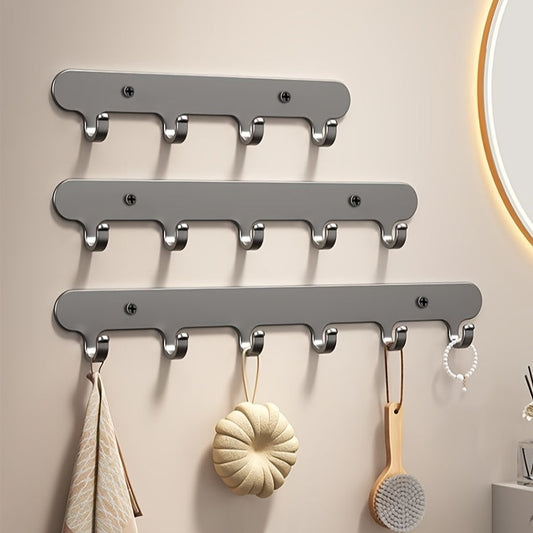 Stainless Steel Wall & Door Mounted Round Edges Towel And Suit Holder
