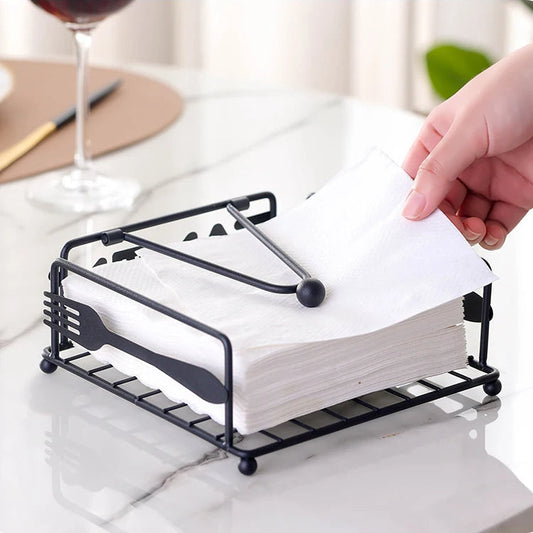 Black Square Napkin Holder