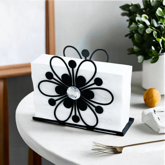 Flower Metal Napkin Holder.