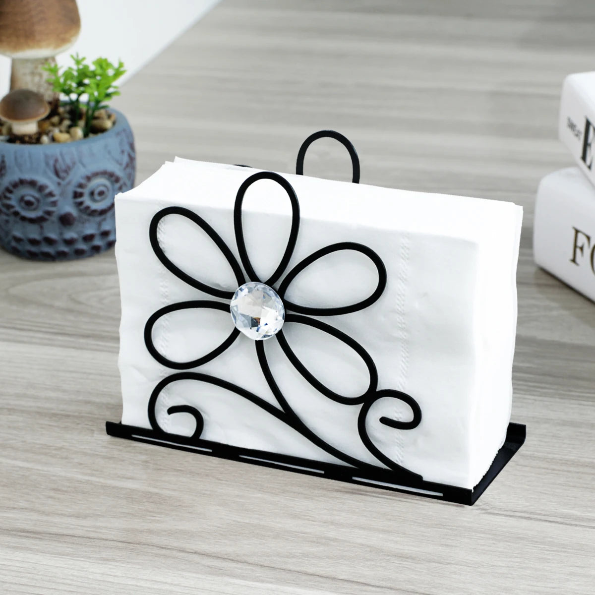 Flower Star Metal Napkin Holder.