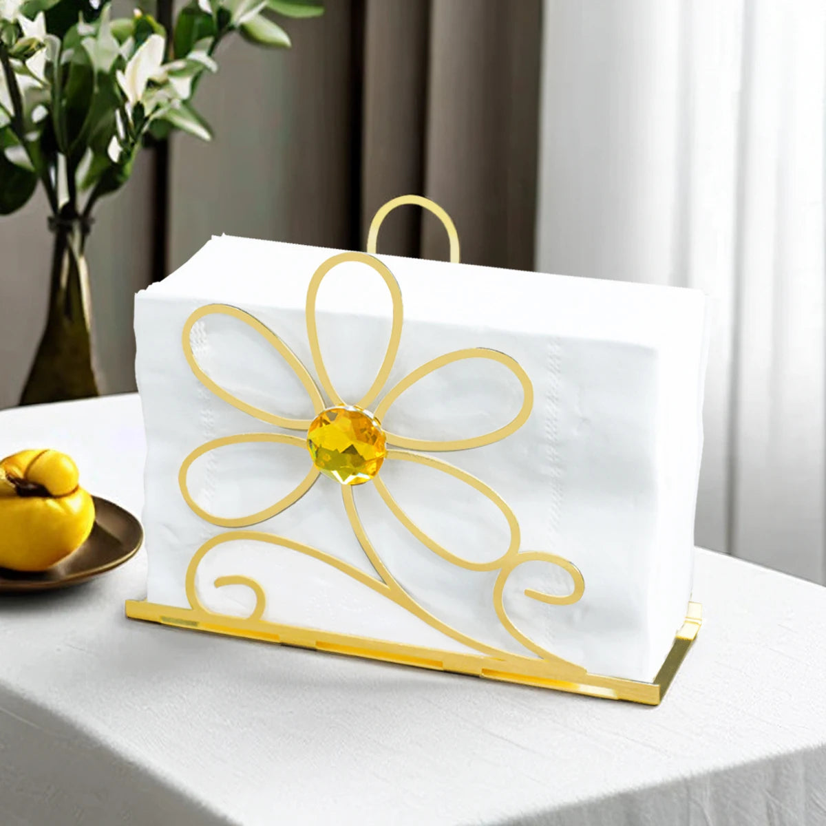 Flower Star Metal Napkin Holder.
