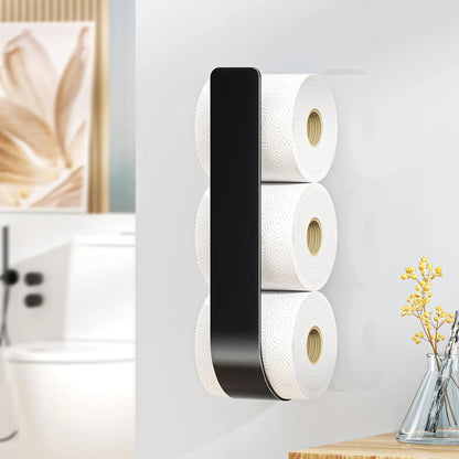 Punch-Free Wall Mounted Paper Towel & Tissue Roll Holder