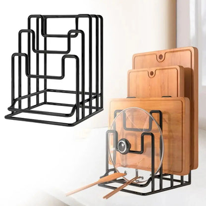 Stainless Steel Plates And Cutting Board Holder
