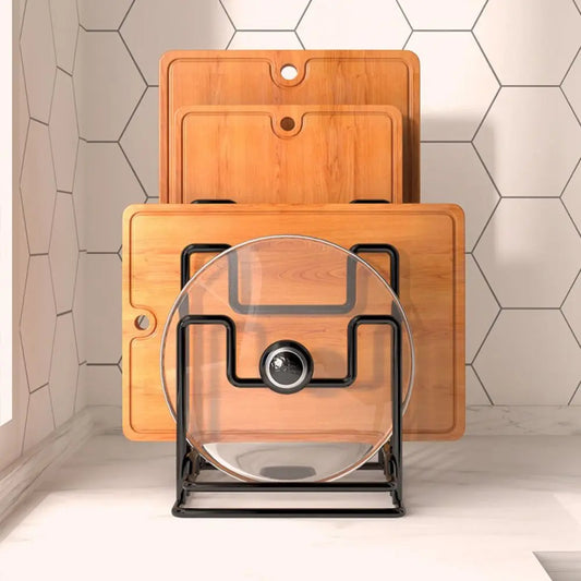 Stainless Steel Plates And Cutting Board Holder
