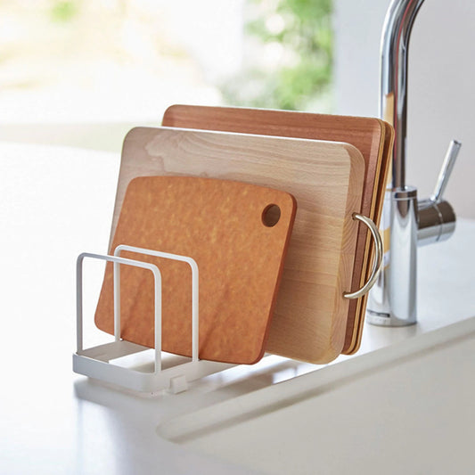 Stainless Steel Metallic Cutting Board Holder and Dish Drainer