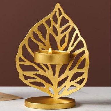 Crafted Leaf Candle Holder