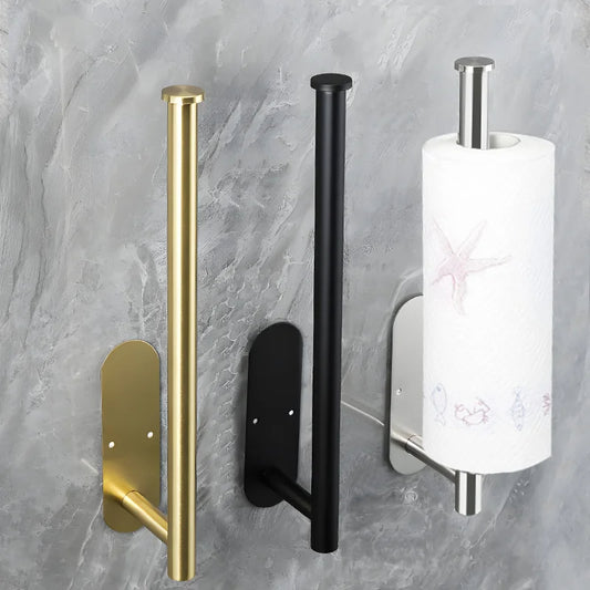 Kitchen Punch-Free  Stainless STEEL Wall Mounted Paper Towel Roll Holder