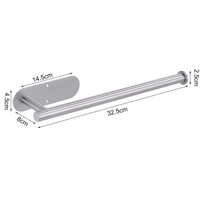 Kitchen Punch-Free  Stainless STEEL Wall Mounted Paper Towel Roll Holder