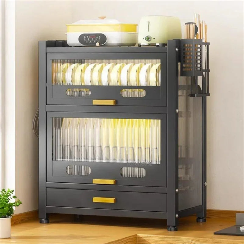 Unique Black Metal Kitchen Organizer