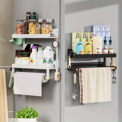 Magnetic kitchen Rack With Hooks
