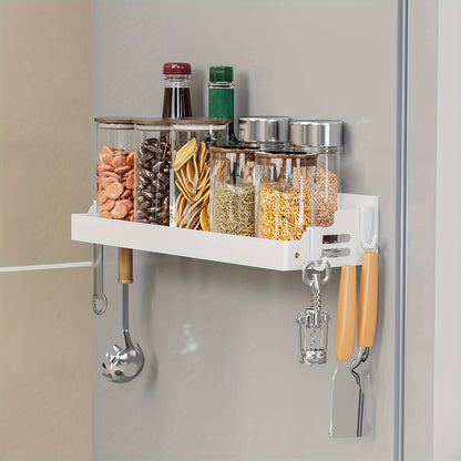 Magnetic kitchen Rack With Hooks