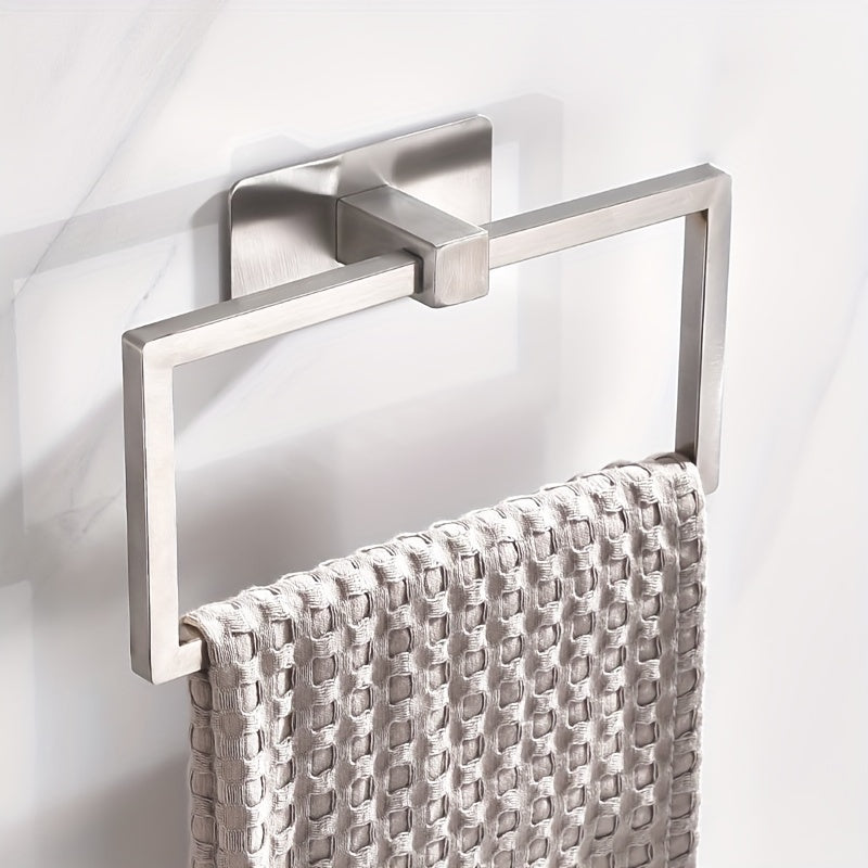 Stainless Steel Punch-Free Wall Mounted Rectangle Towel Holder