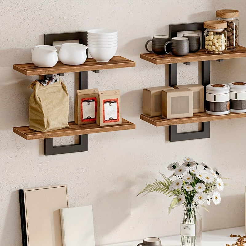 Stainless Steel Wall Mounted  & MDF Shelf Organizer