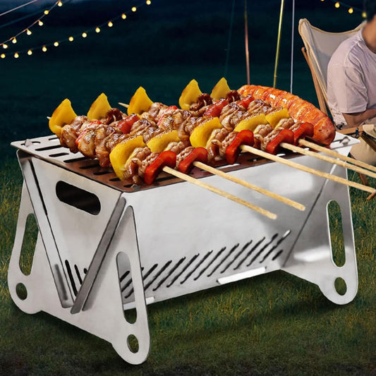 Stainless Steel Portable Camping Outdoor B.B.Q Grill