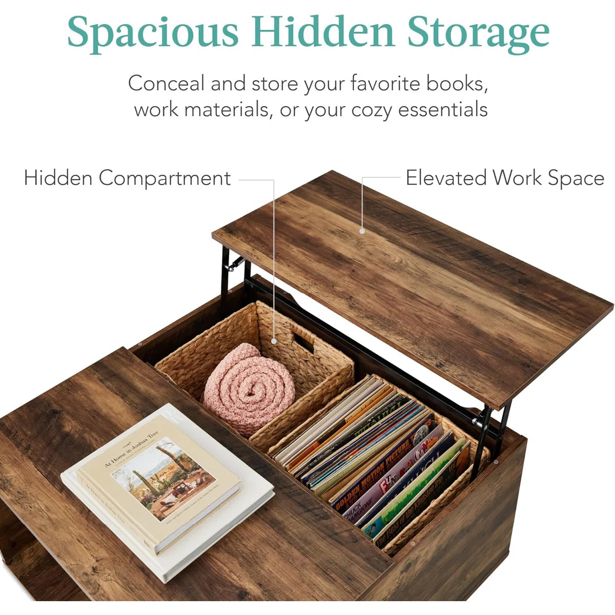 Shaundrelle Lift Top Coffee Table