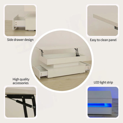 Hadi Coffee Table Lift Top With Drawers