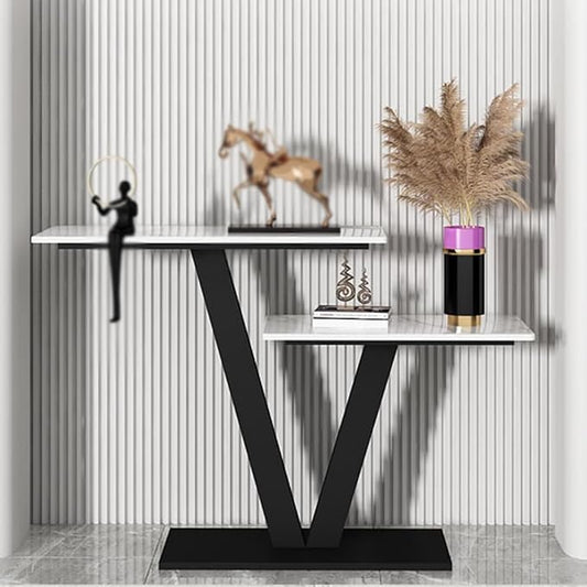 Dual Shelves Console Table
