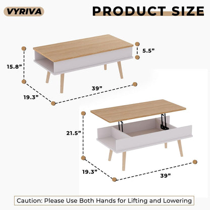VYRIVA Lift Top Coffee Table