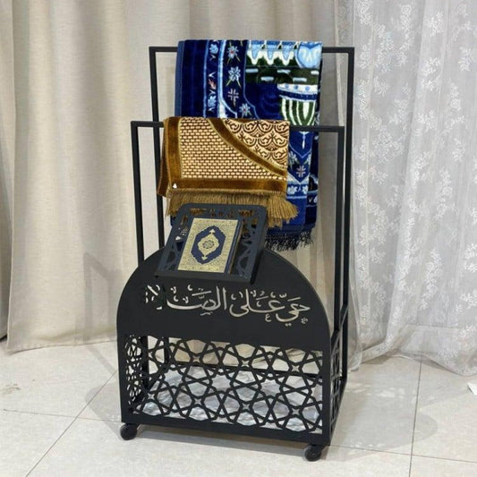 Metal Prayer Mat Holder With Wheel
