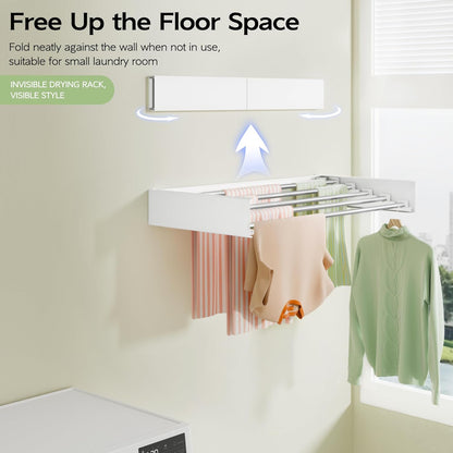 Wall Mounted Foldable Clothes Drying Rack 30.25", Foldable Towel Rack