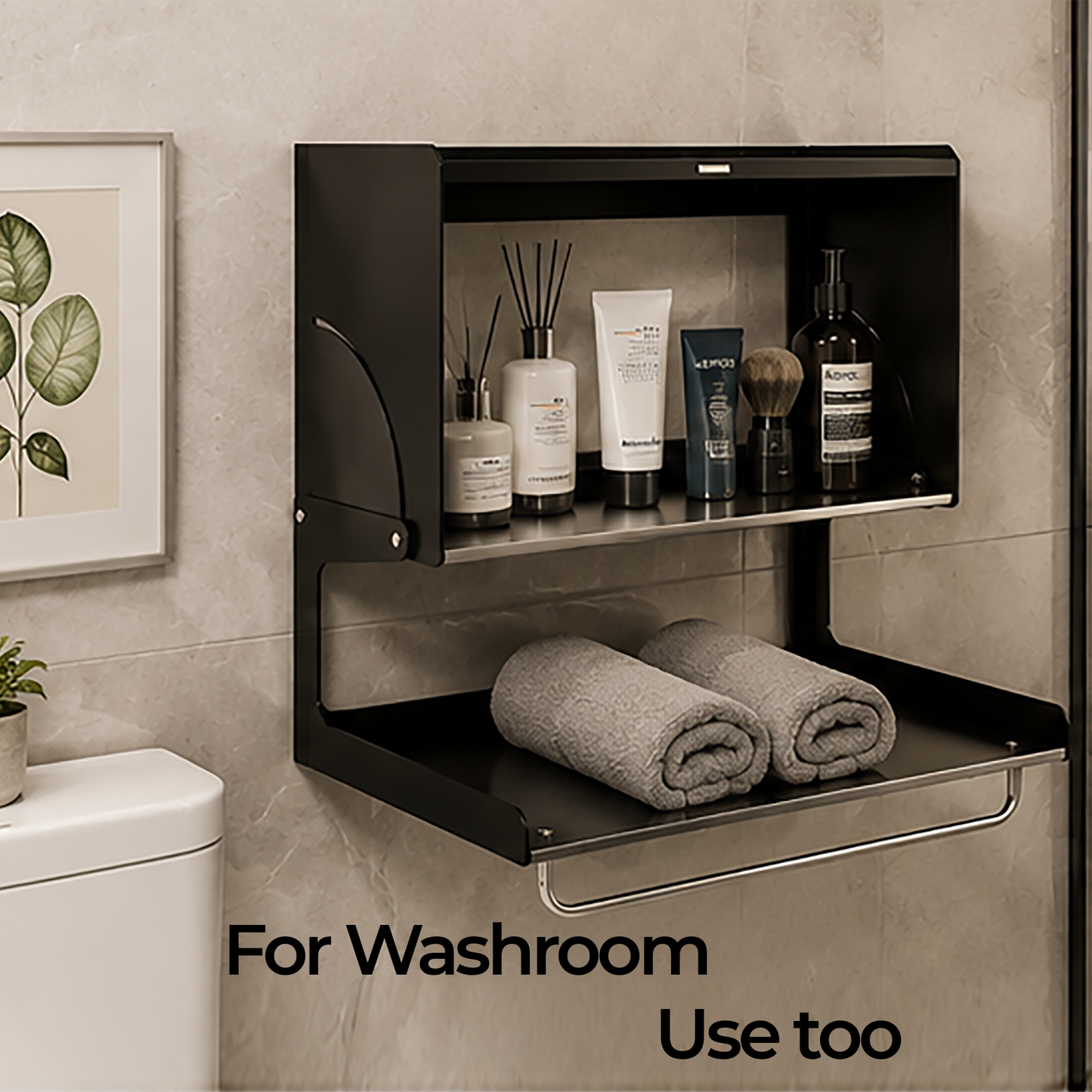 Multipurpose Metal Wall Mount Kitchen Cabinet Storage Organizer
