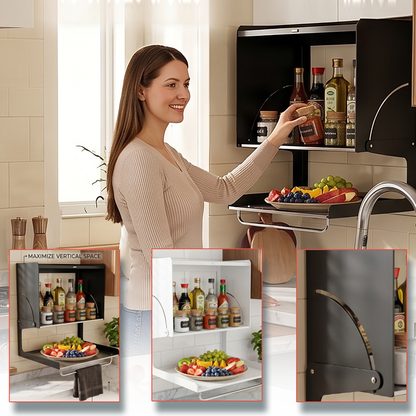 Multipurpose Metal Wall Mount Kitchen Cabinet Storage Organizer