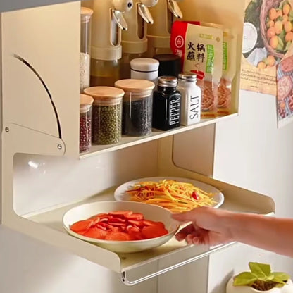 Wall Mount Metal Kitchen Souce and Spice Storage Cabinet Organizer