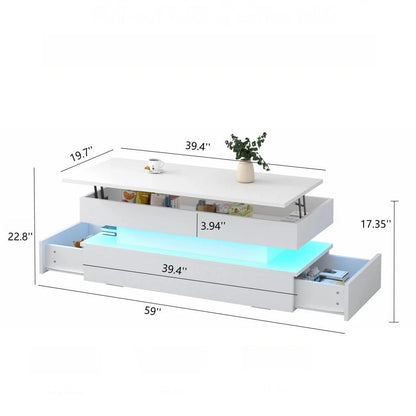 Hadi Coffee Table Lift Top With Drawers