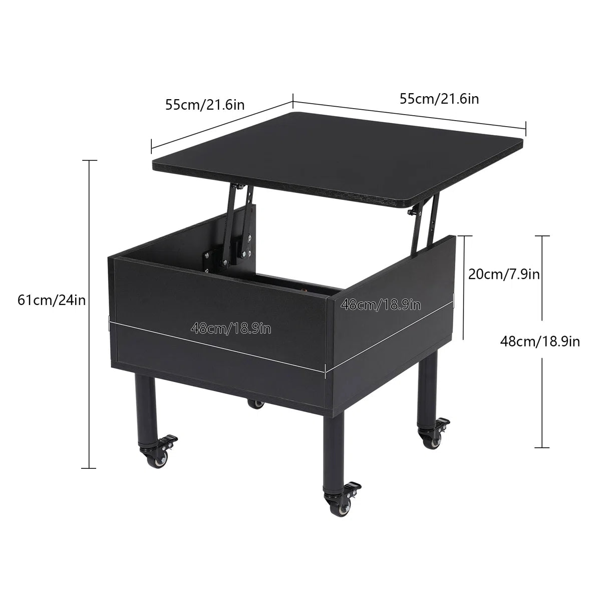 MDF Wood Lift Top Coffee Table